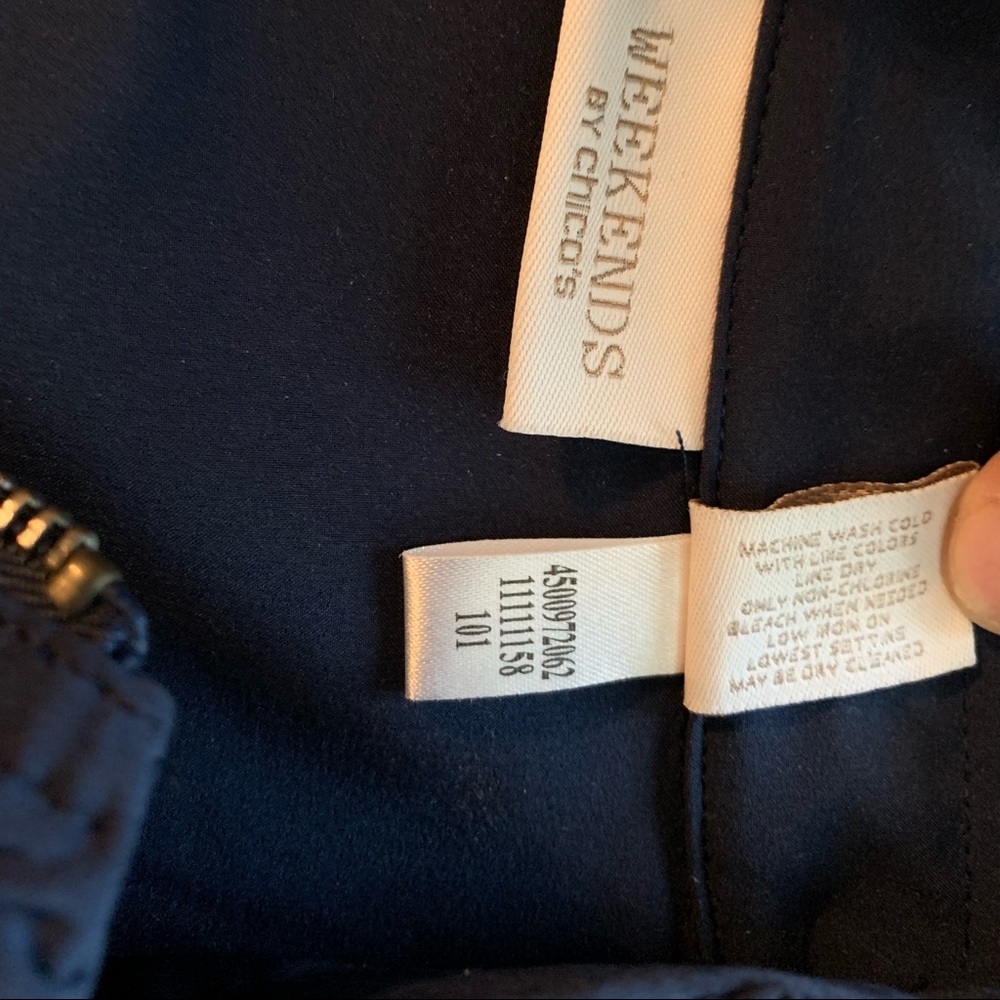 Weekends By Chicos Lightweight Jacket Front Zip G… - image 6